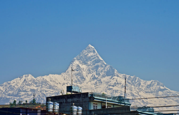 View of Machhapuchre from Pokhara
