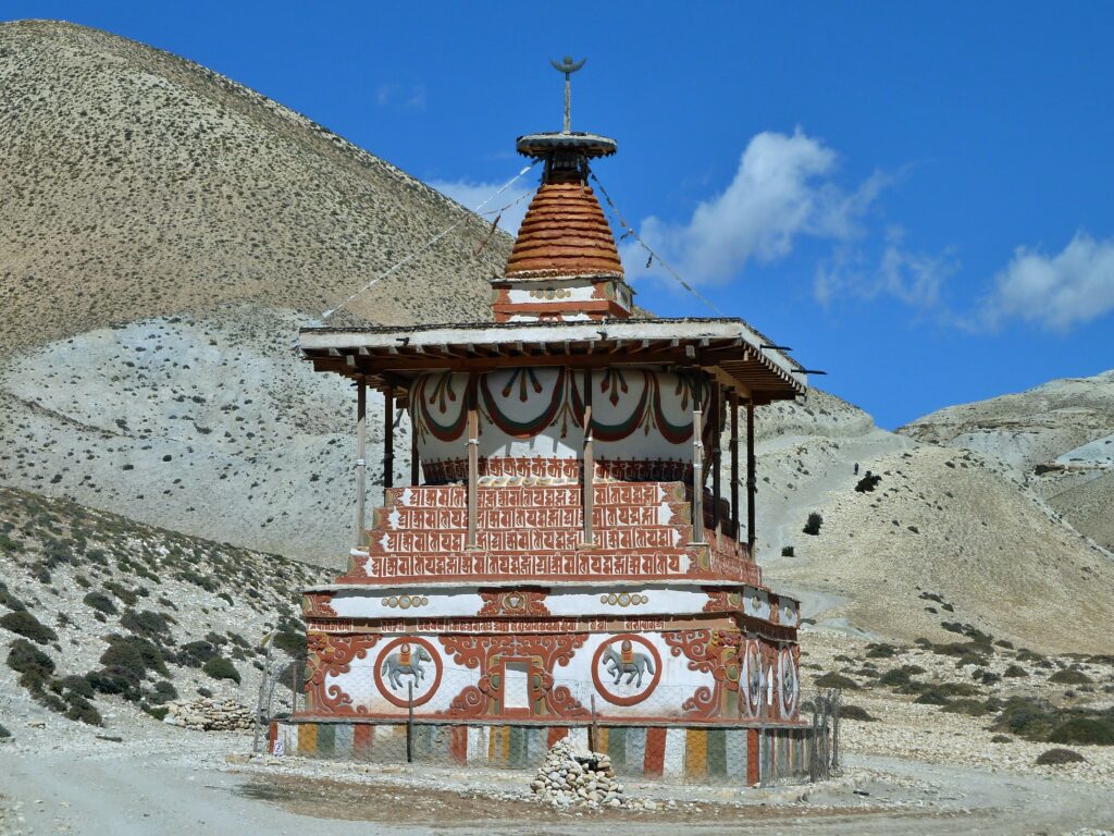 stupa encounter during Upper Mustang Trek